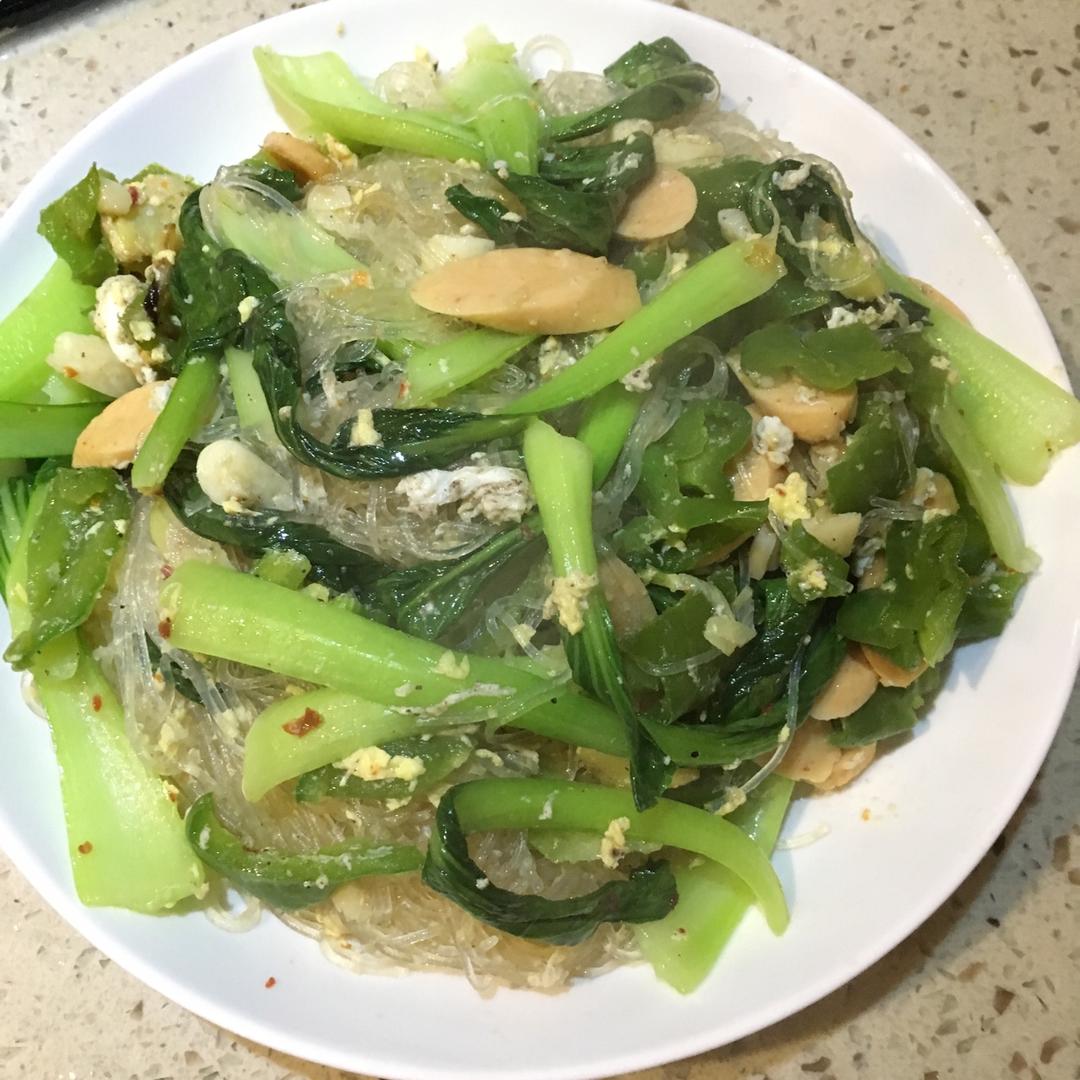肉末（肉丝）炒粉丝