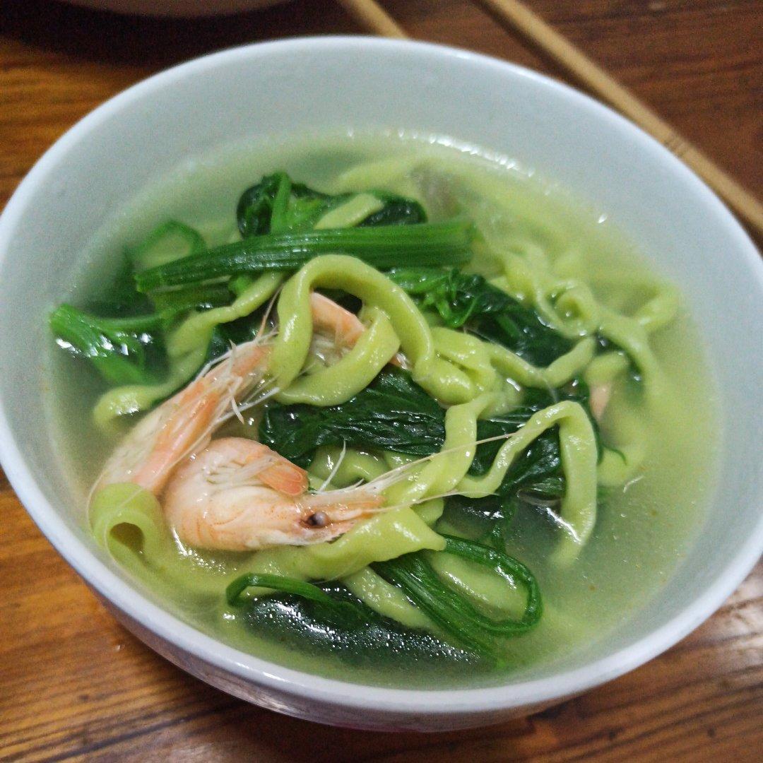 手工菠菜擀面