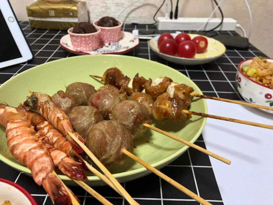 串烤培根辣年糕