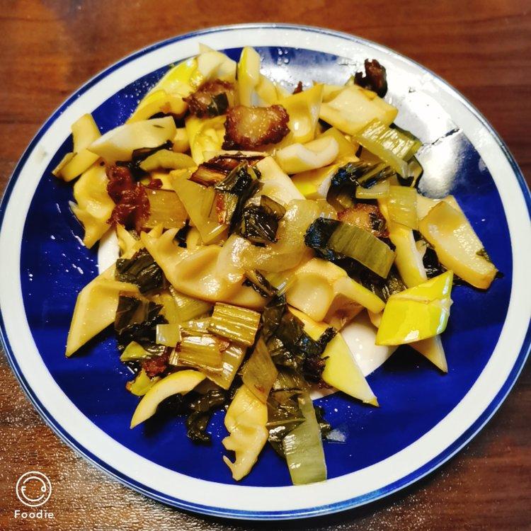 岚ayuki做的笋炒酸菜好吃不胖