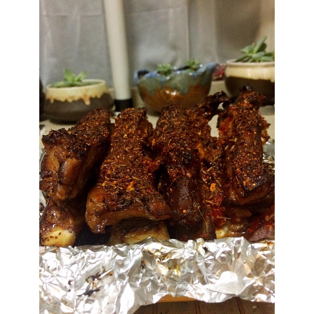 酥香烤羊排