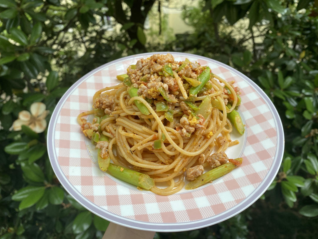 （完胜必胜客的）番茄肉酱意大利面～