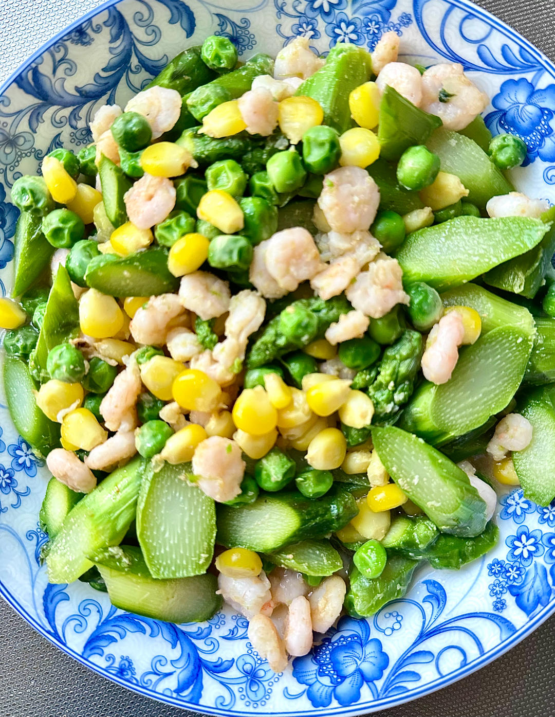 芦笋玉米虾仁