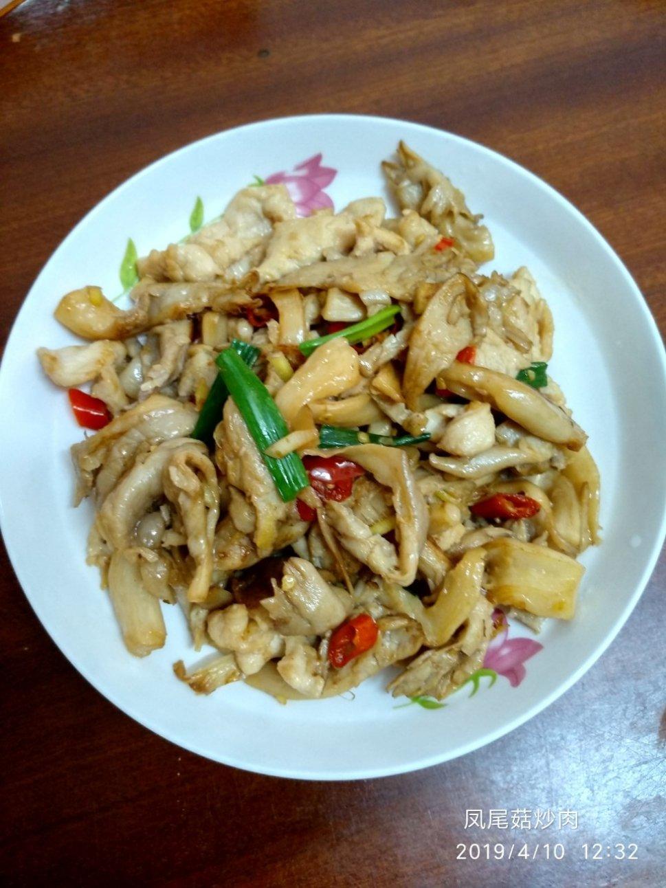 凤尾菇炒肉片