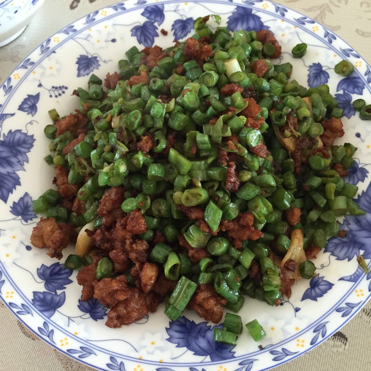 肉沫豆角下饭菜