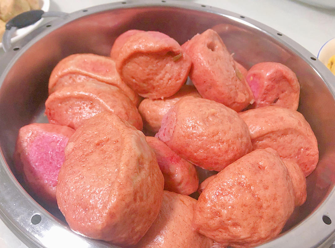 不变色的火龙果小馒头 *花儿馒头159