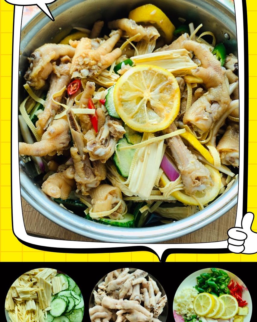 【柠檬酸辣鸡爪】自制超级无敌美味的网红鸡爪