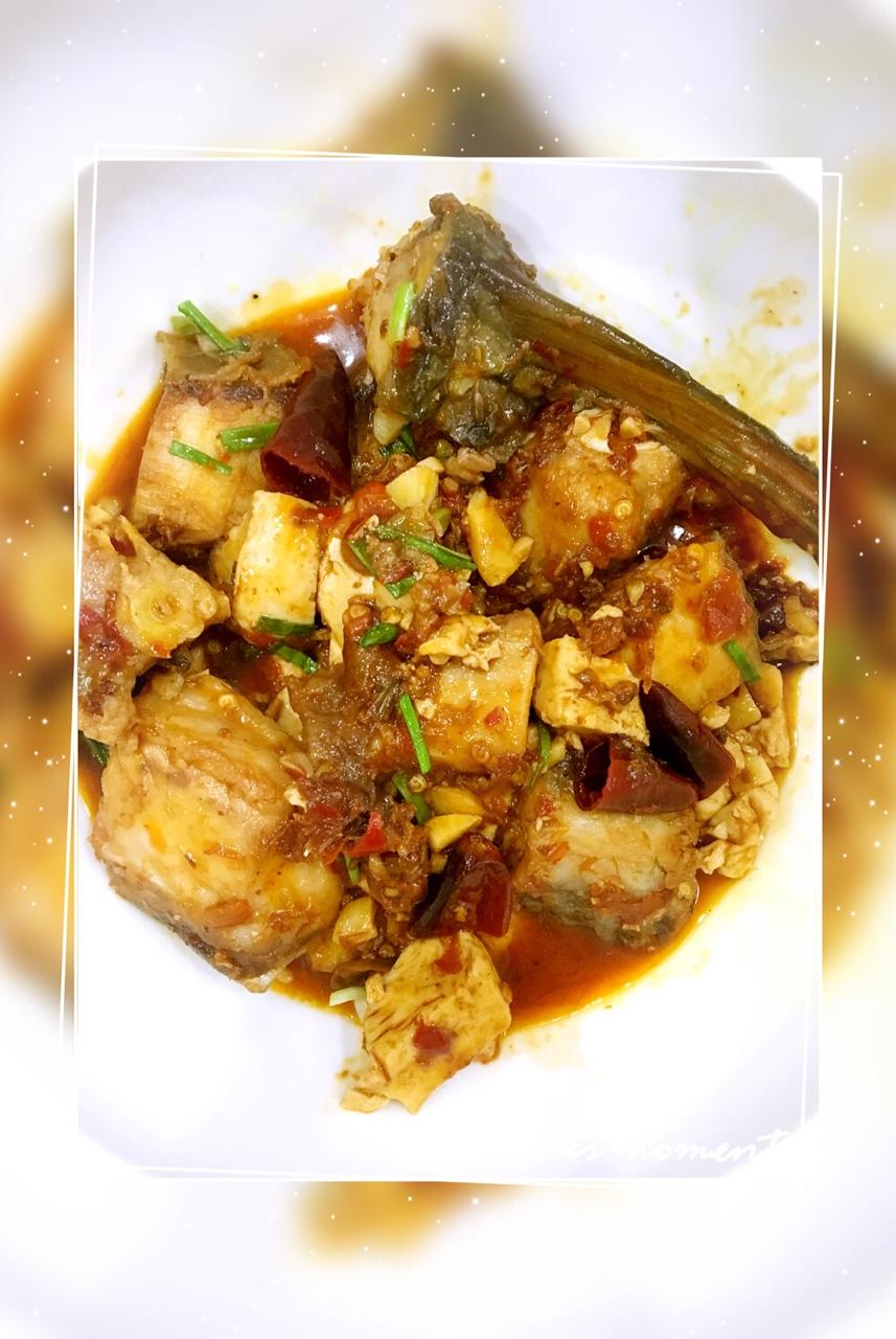 鸭梨先生的菜园做的麻辣豆腐鱼块