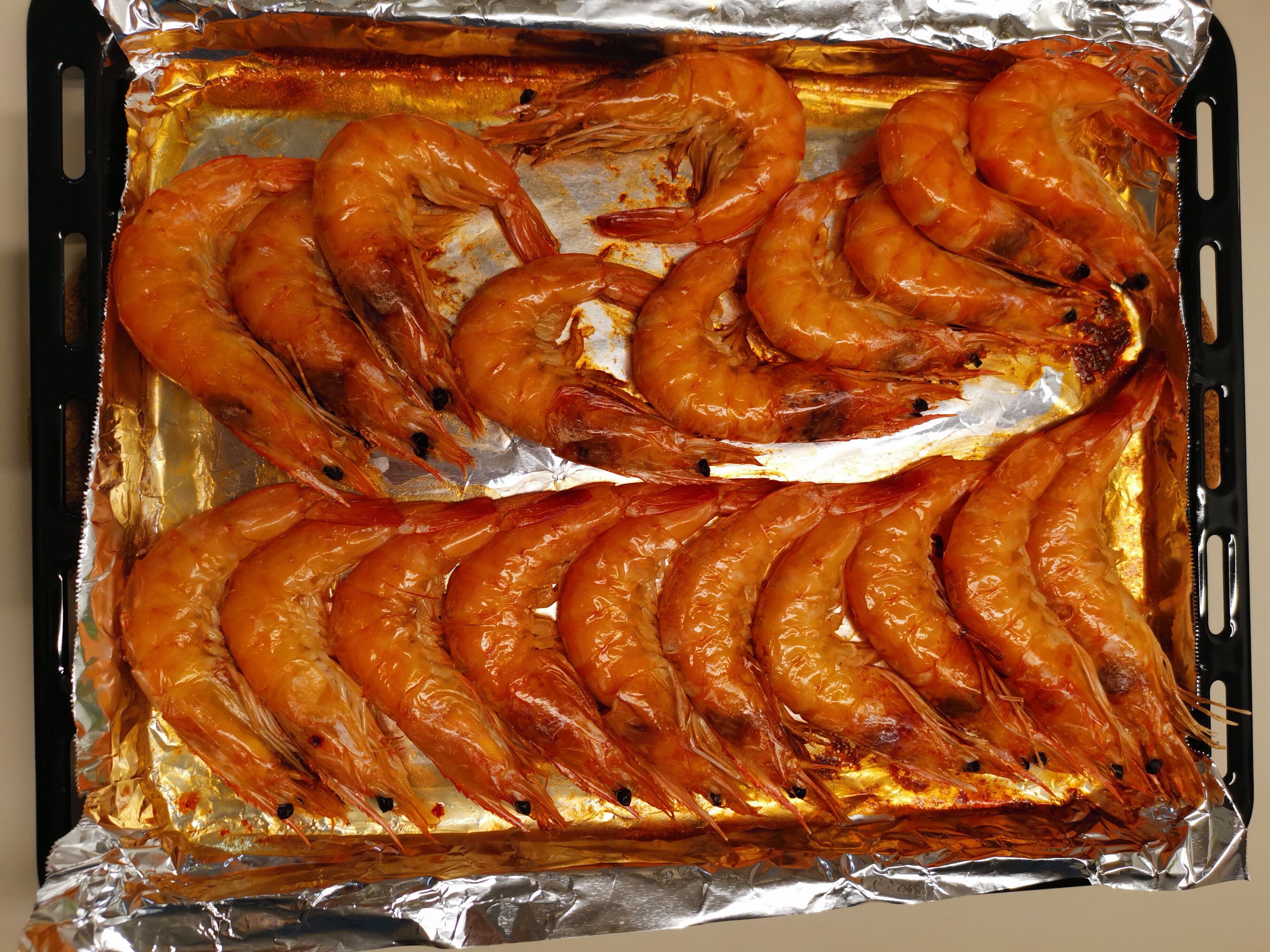 超级简单的家庭烤箱烤大海虾