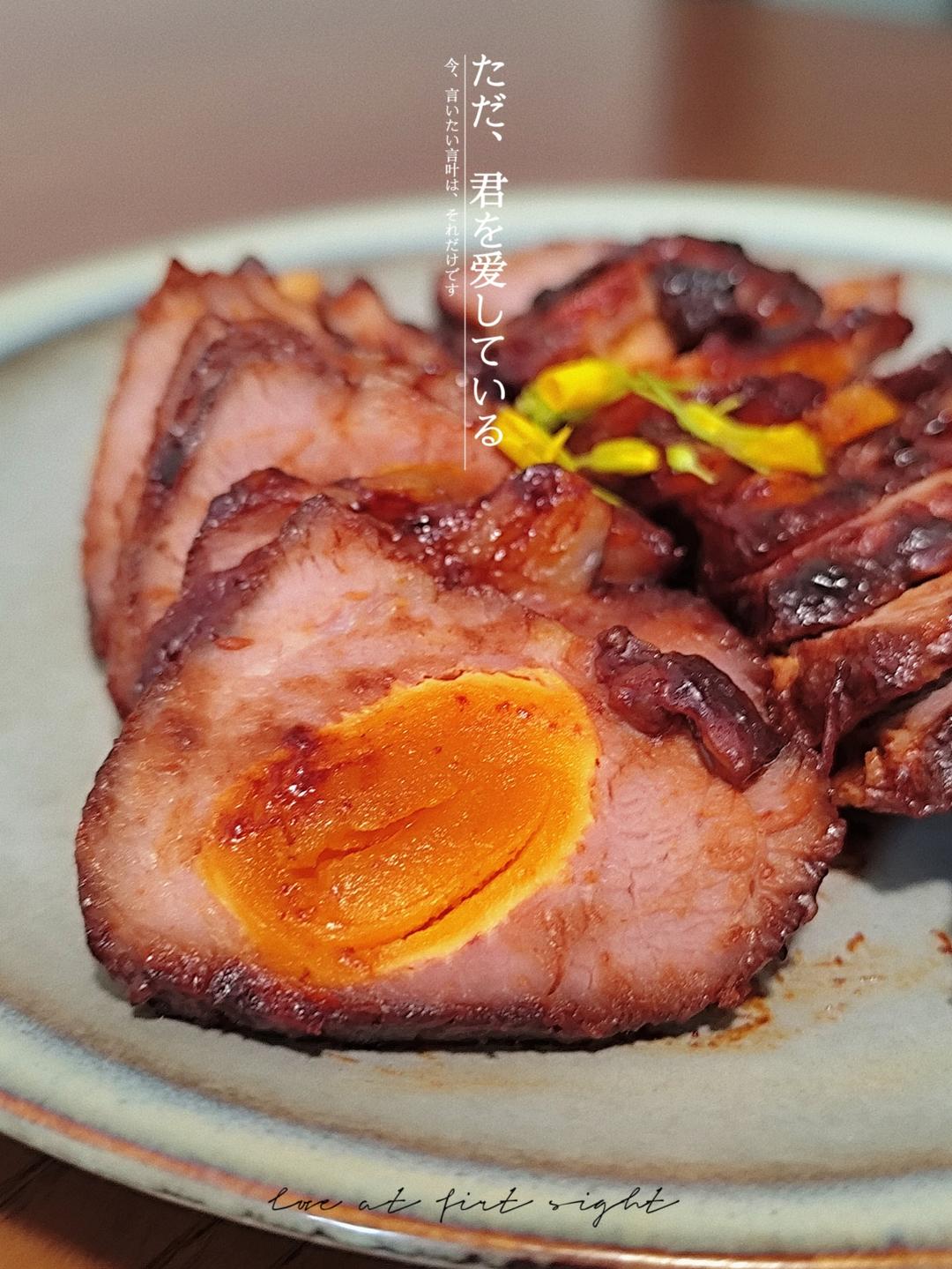 咸蛋黄蜜汁叉烧（电饭煲版）