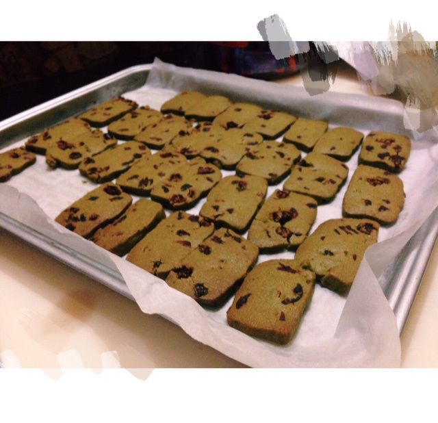 抹茶蔓越莓饼干