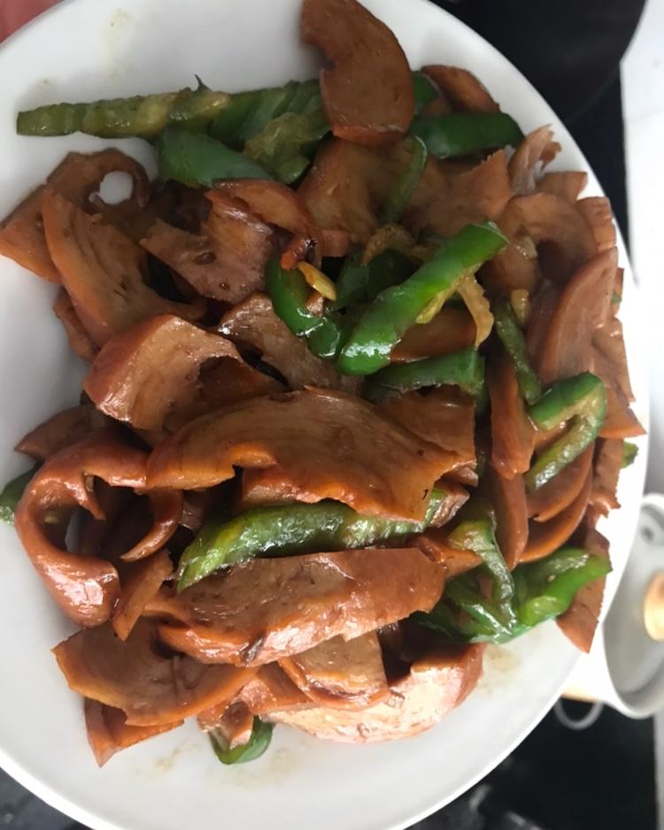 青椒炒面筋