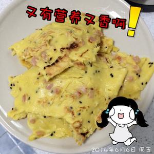 火腿丁儿鸡蛋饼的做法 步骤8