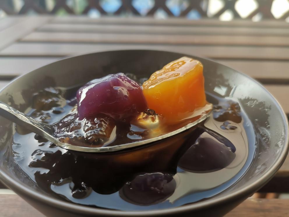 桃胶芋圆的做法