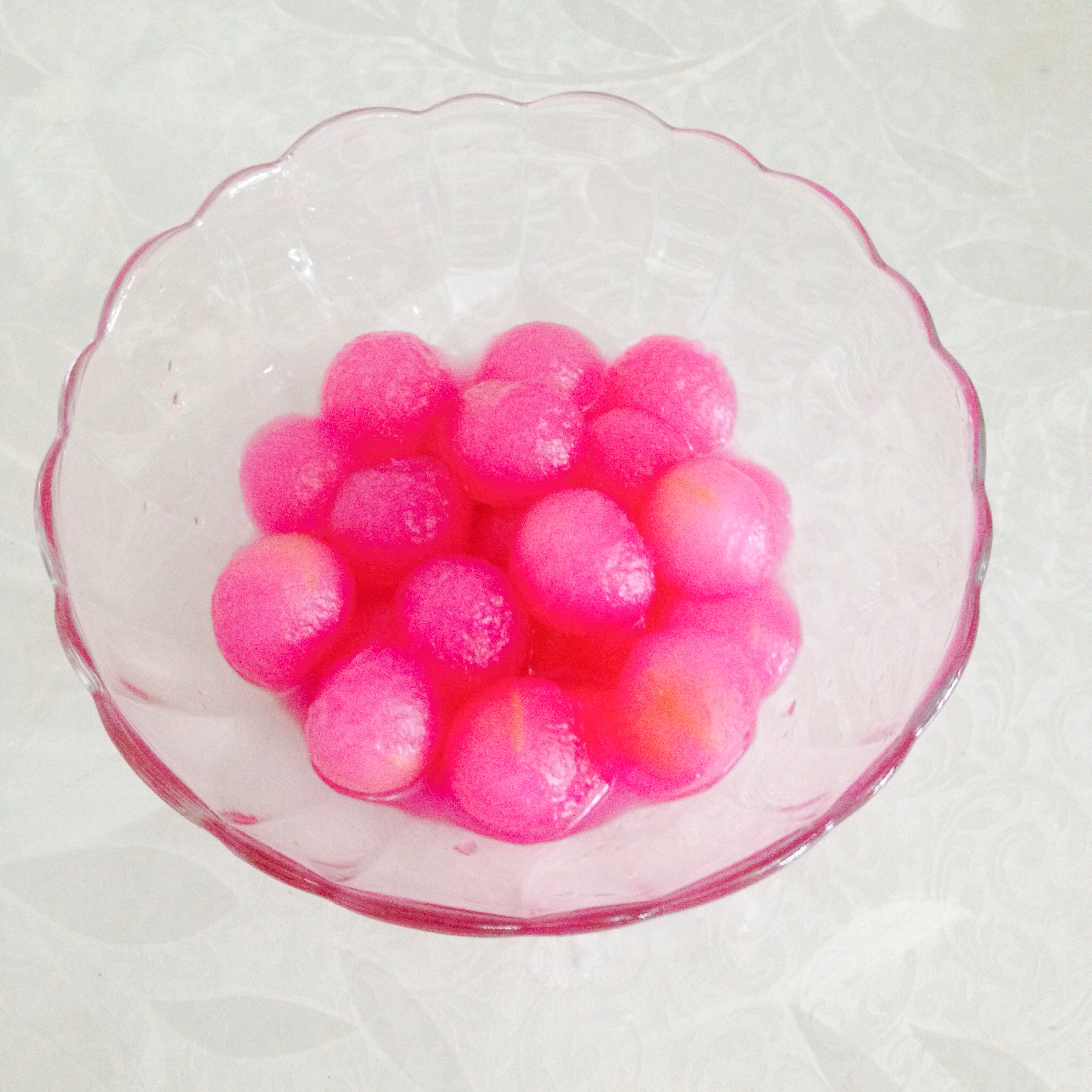 小鱼的爱心餐做的胭脂冬瓜球