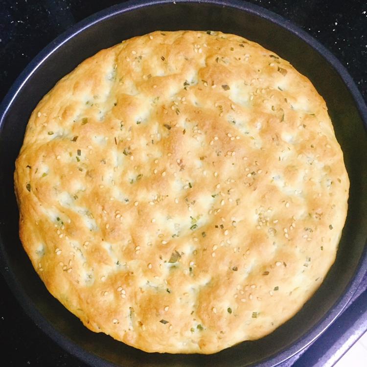 crystal的牛做的简易发面葱油饼(烤箱版)