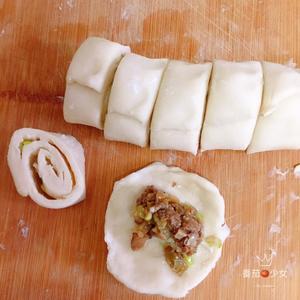 剩菜烙饼🥞葱油、香菇肉馅的做法 步骤7