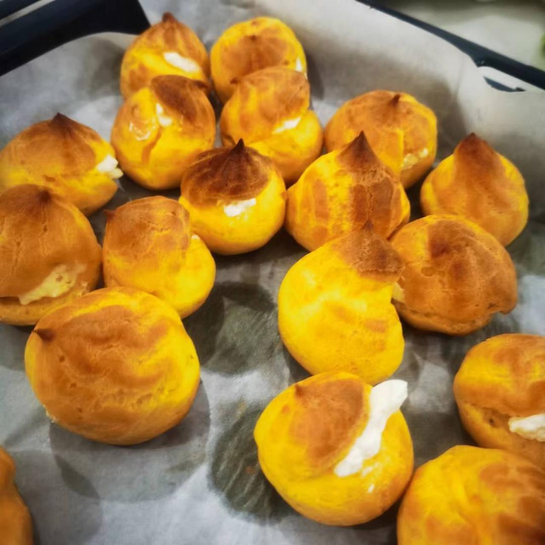 简单易成功的奶油小泡芙做法