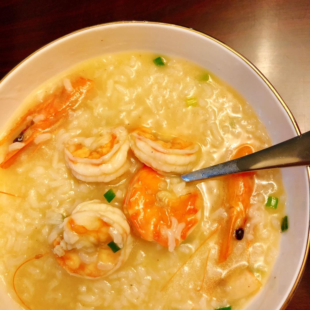 dear熊宝做的秘制鲜虾粥