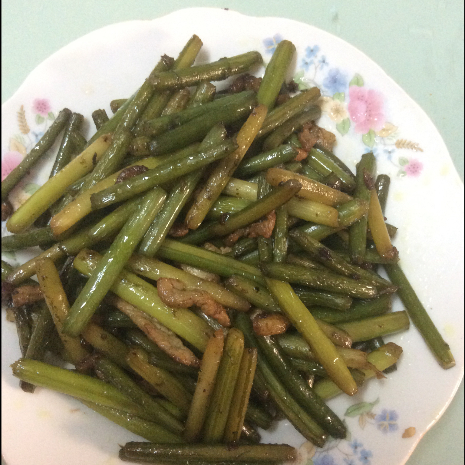 蒜苔炒肉