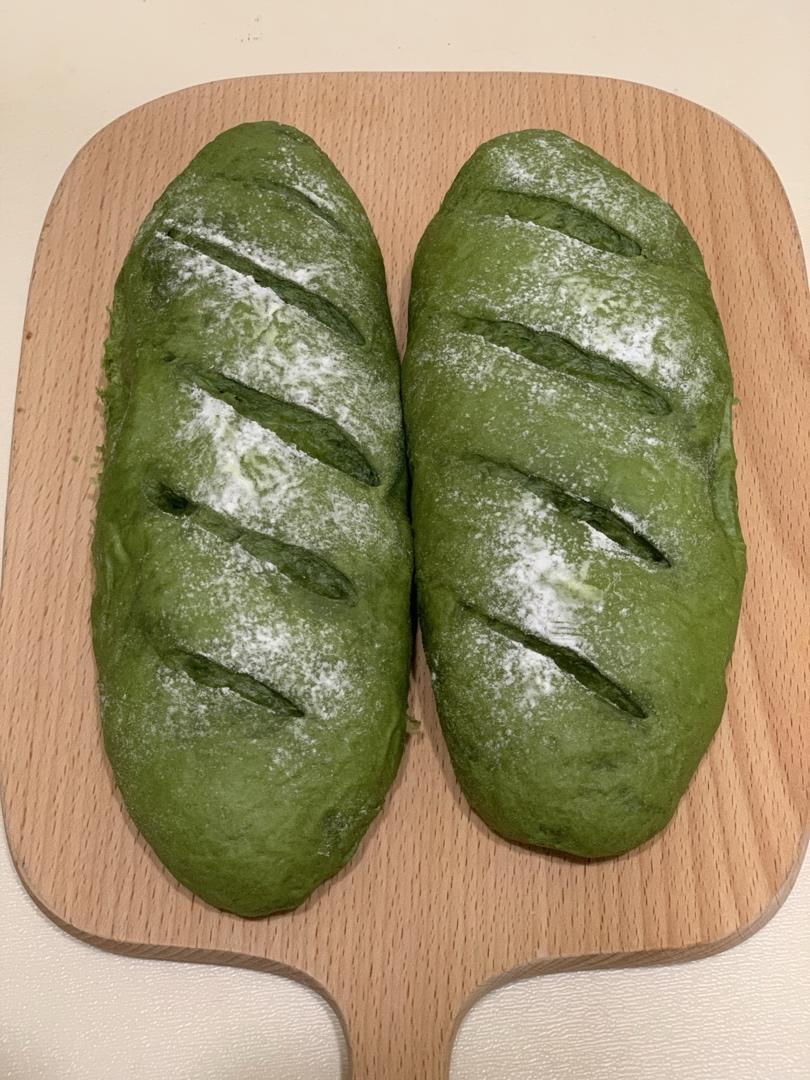 抹茶蜜豆软欧包
