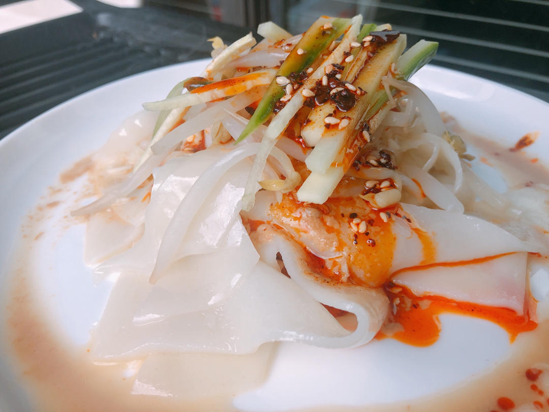 不用水洗的自制凉皮，零失败