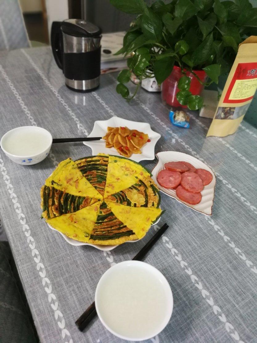 高颜值豇豆鸡蛋饼
