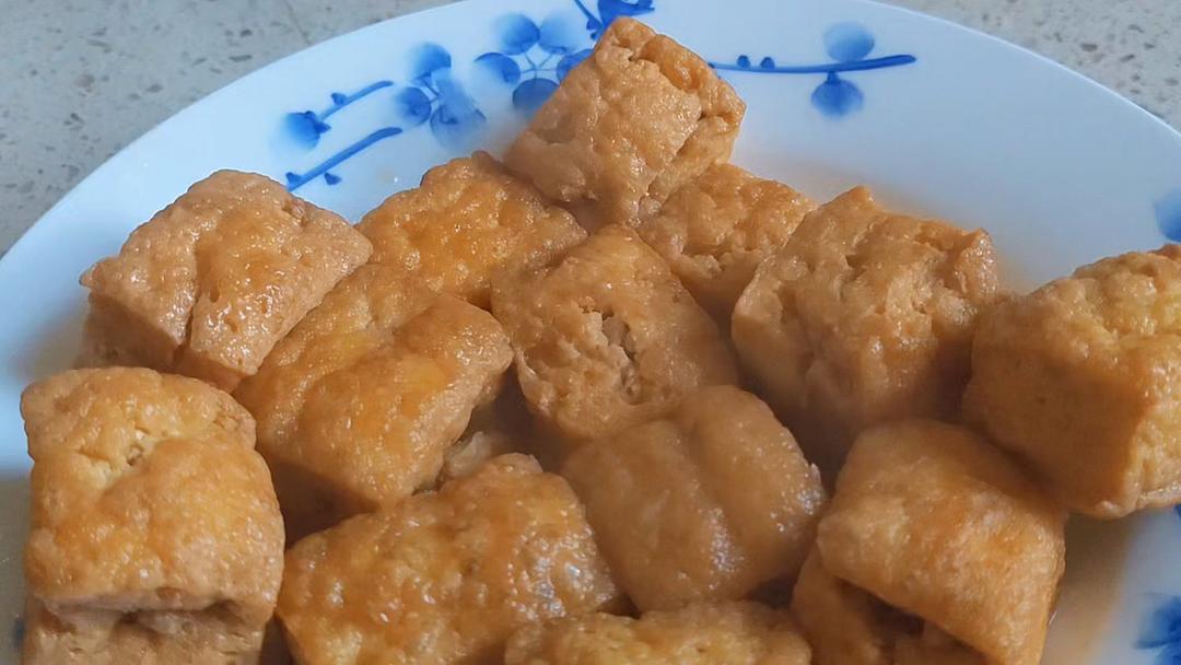 炸空心豆泡和豆泡瓤肉