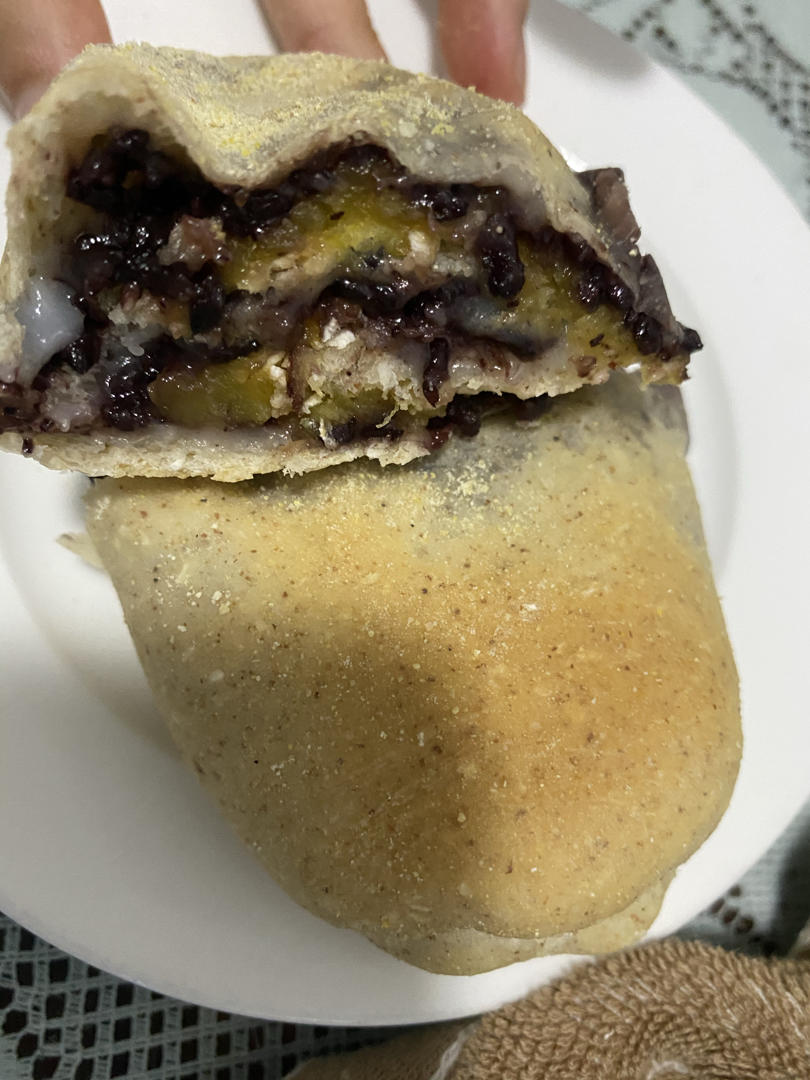 可可麻薯紫米软欧