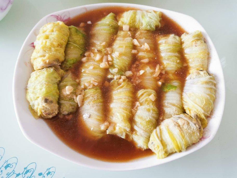 娃娃菜鸡肉卷