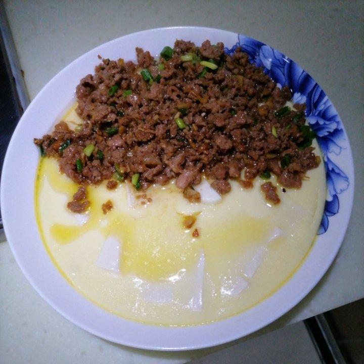 肉末豆腐蒸蛋