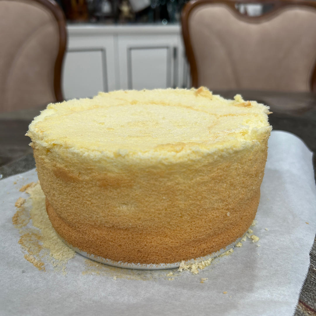 超柔软6寸戚风蛋糕(附8寸配方)零失败 超详细‼️含操作视频