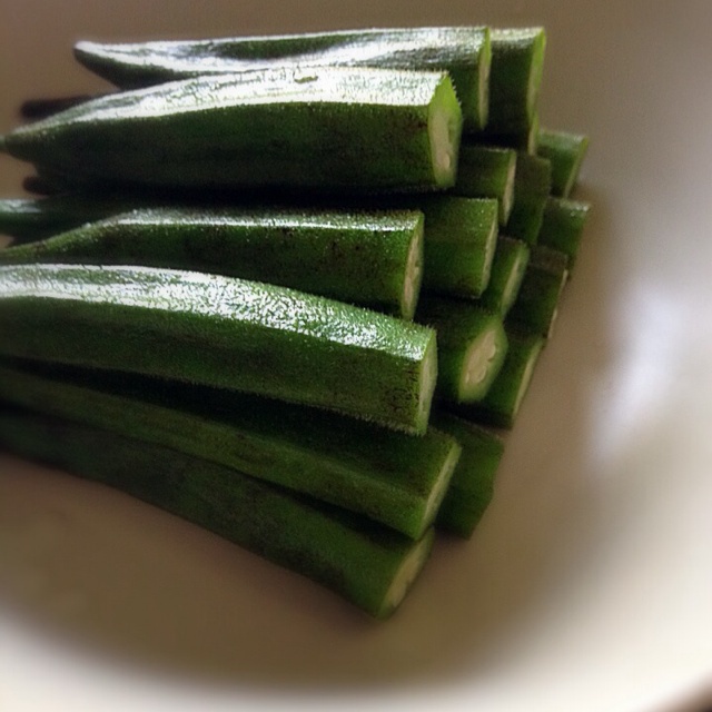 白灼秋葵