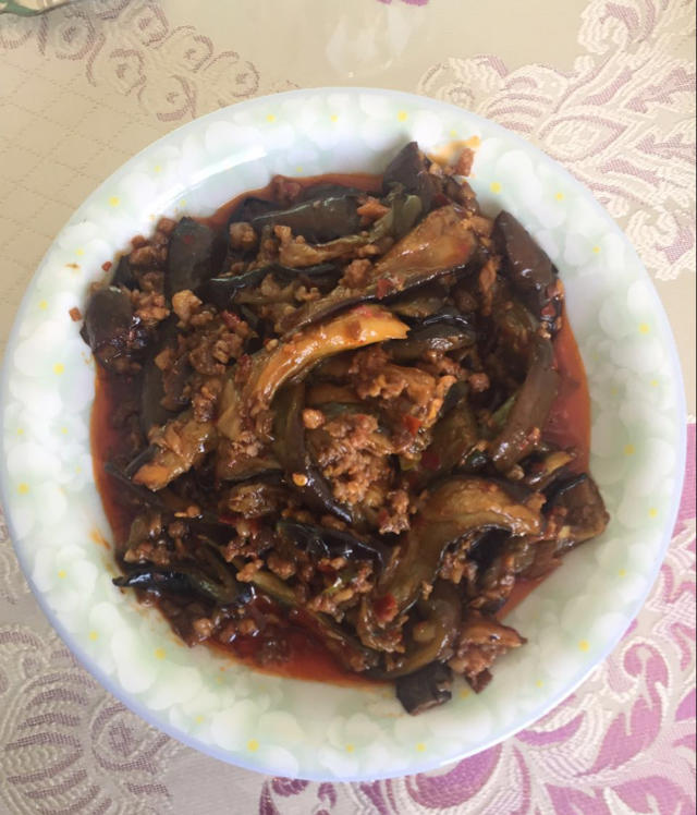 酱爆肉末茄子