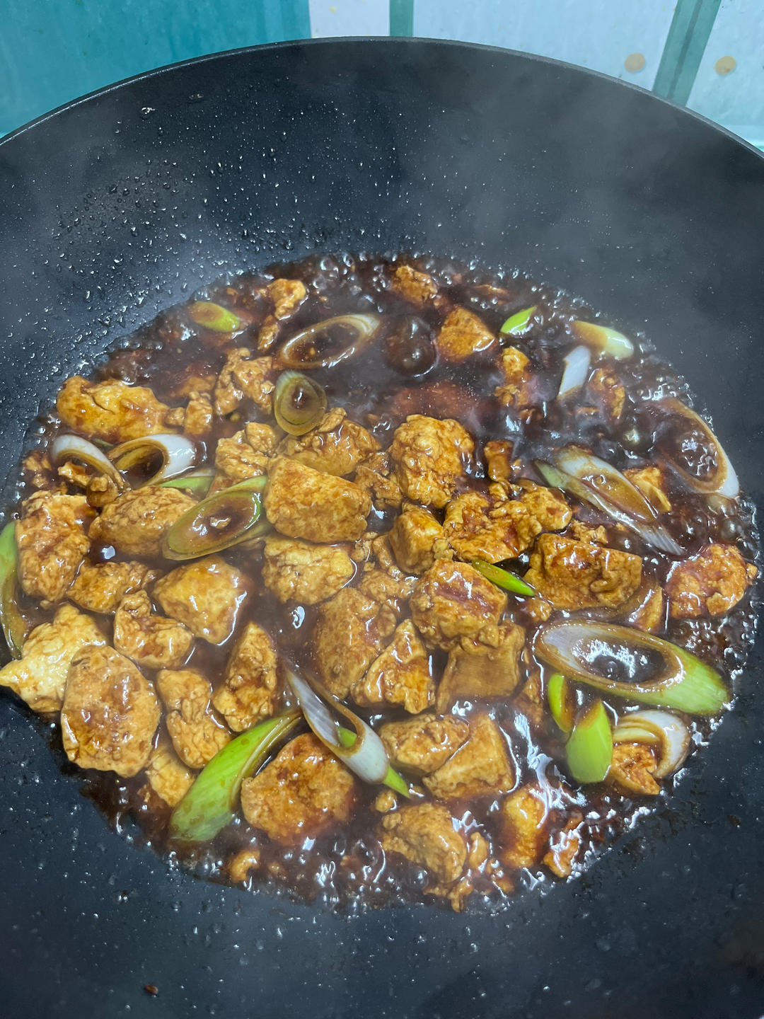 葱烧豆腐