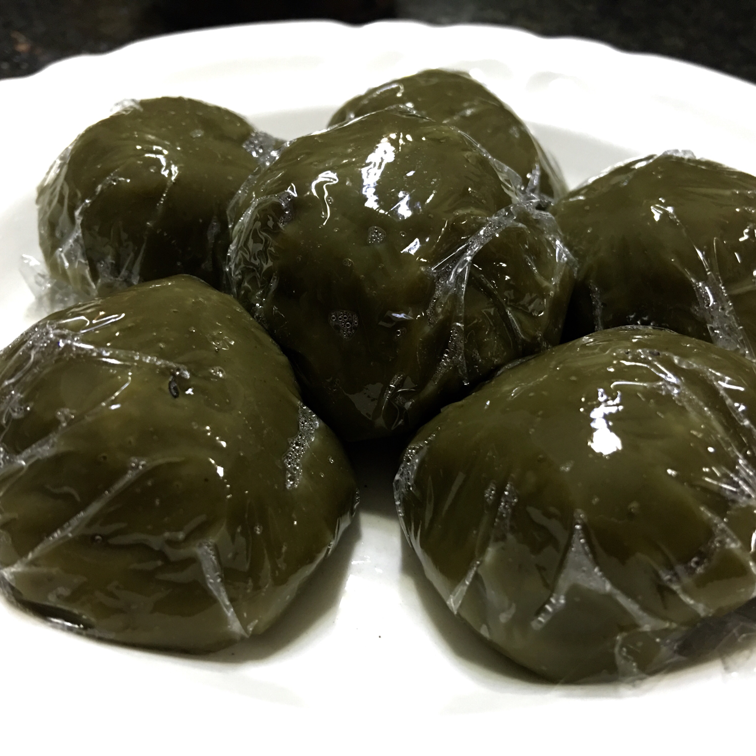 抹茶红豆青团&麦苗汁青团