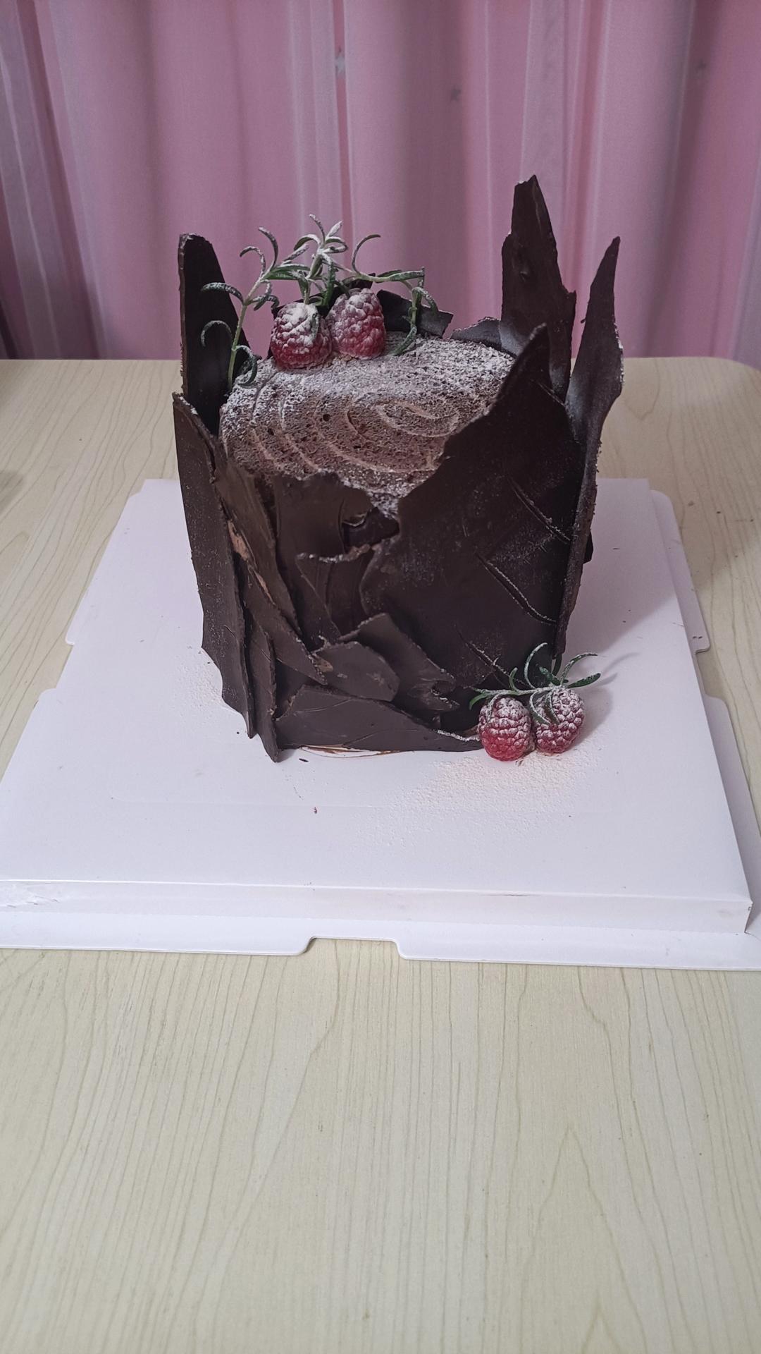 【圣诞树桩蛋糕】