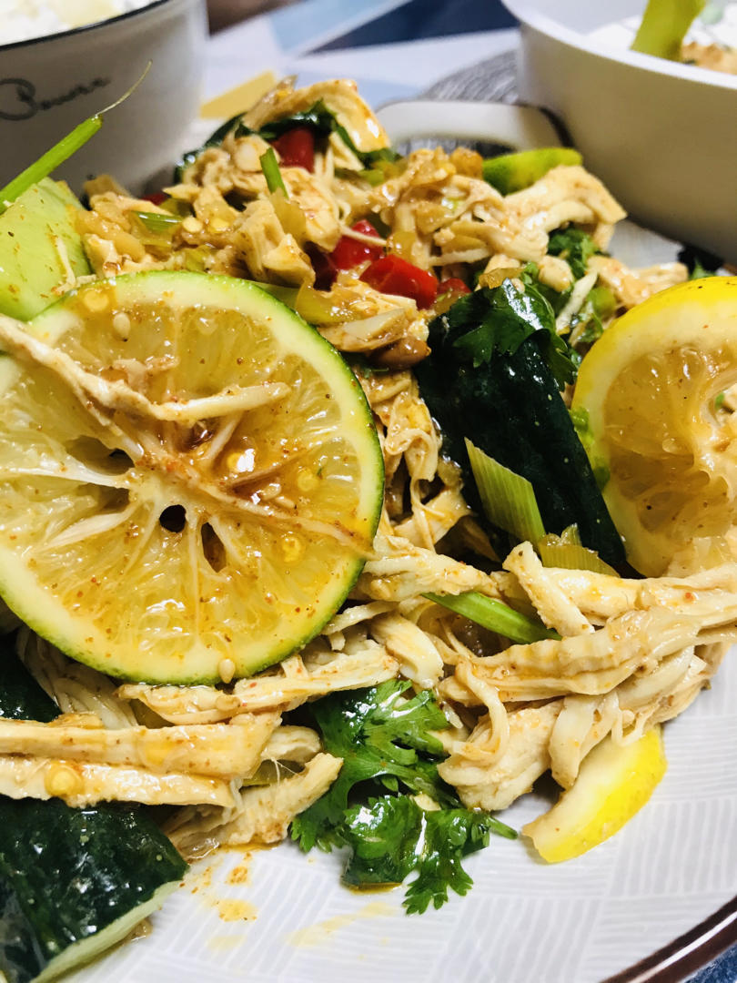 ✅ 第6道快手低脂菜✨清爽美味的柠檬鸡丝🍋鸡胸肉满分吃法💯
