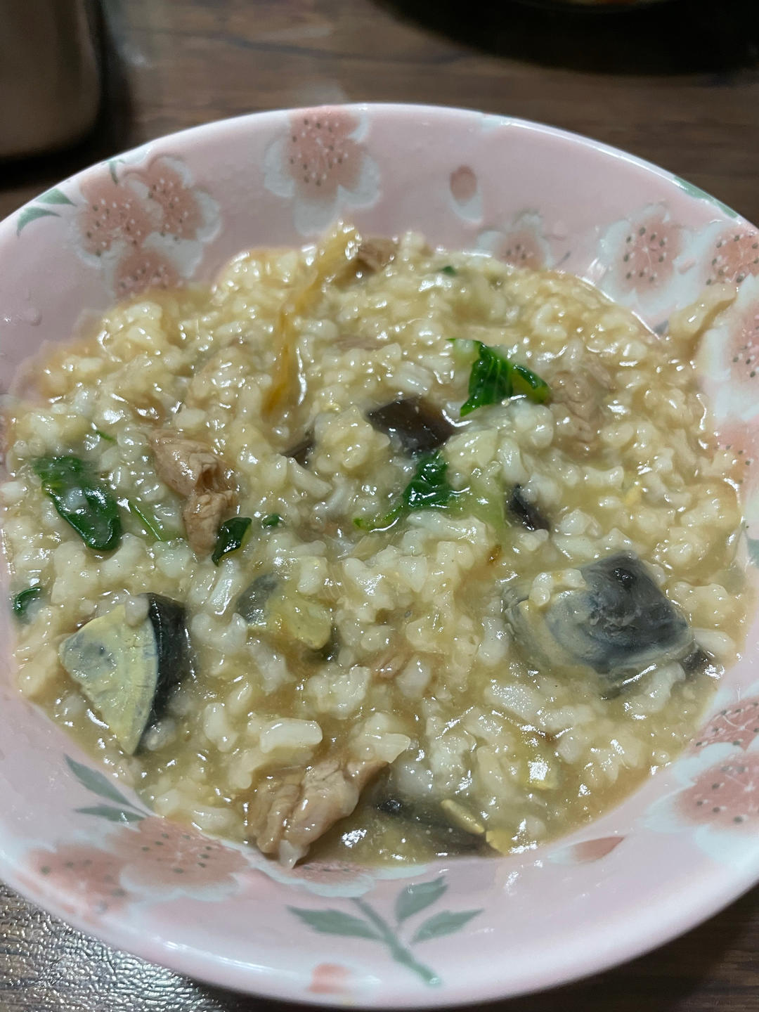 妈妈👩教我做的皮蛋瘦肉粥🥣简单快捷美味😋