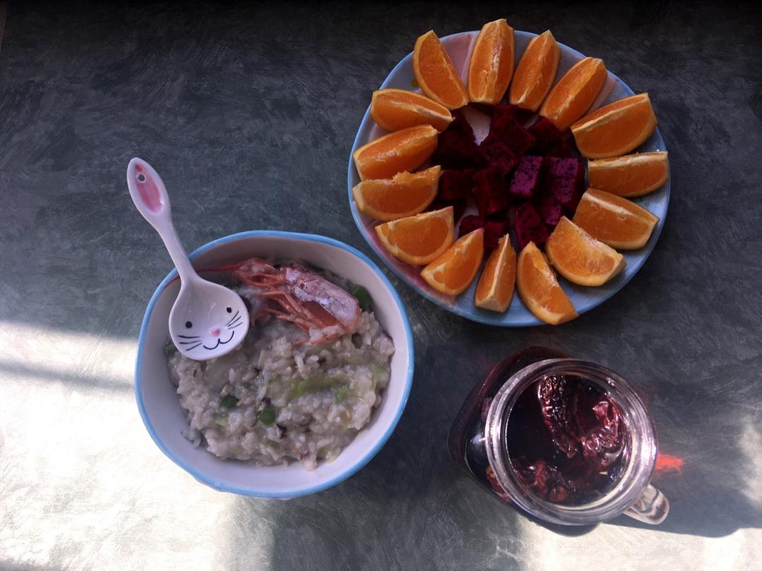 营养辅食之红虾蔬菜粥的做法