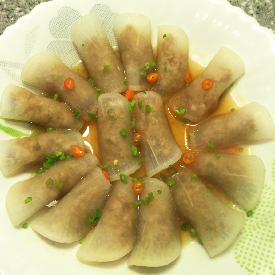 清蒸萝卜肉卷