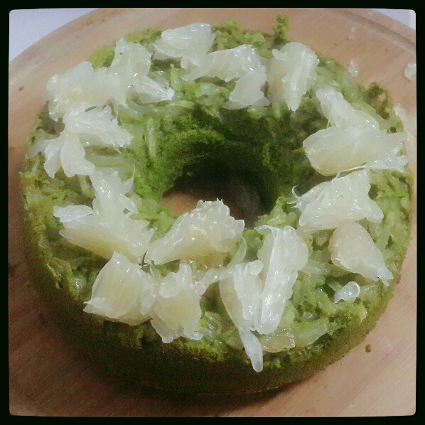 微苦轻润抹茶柚子戚风（17cm中空模）