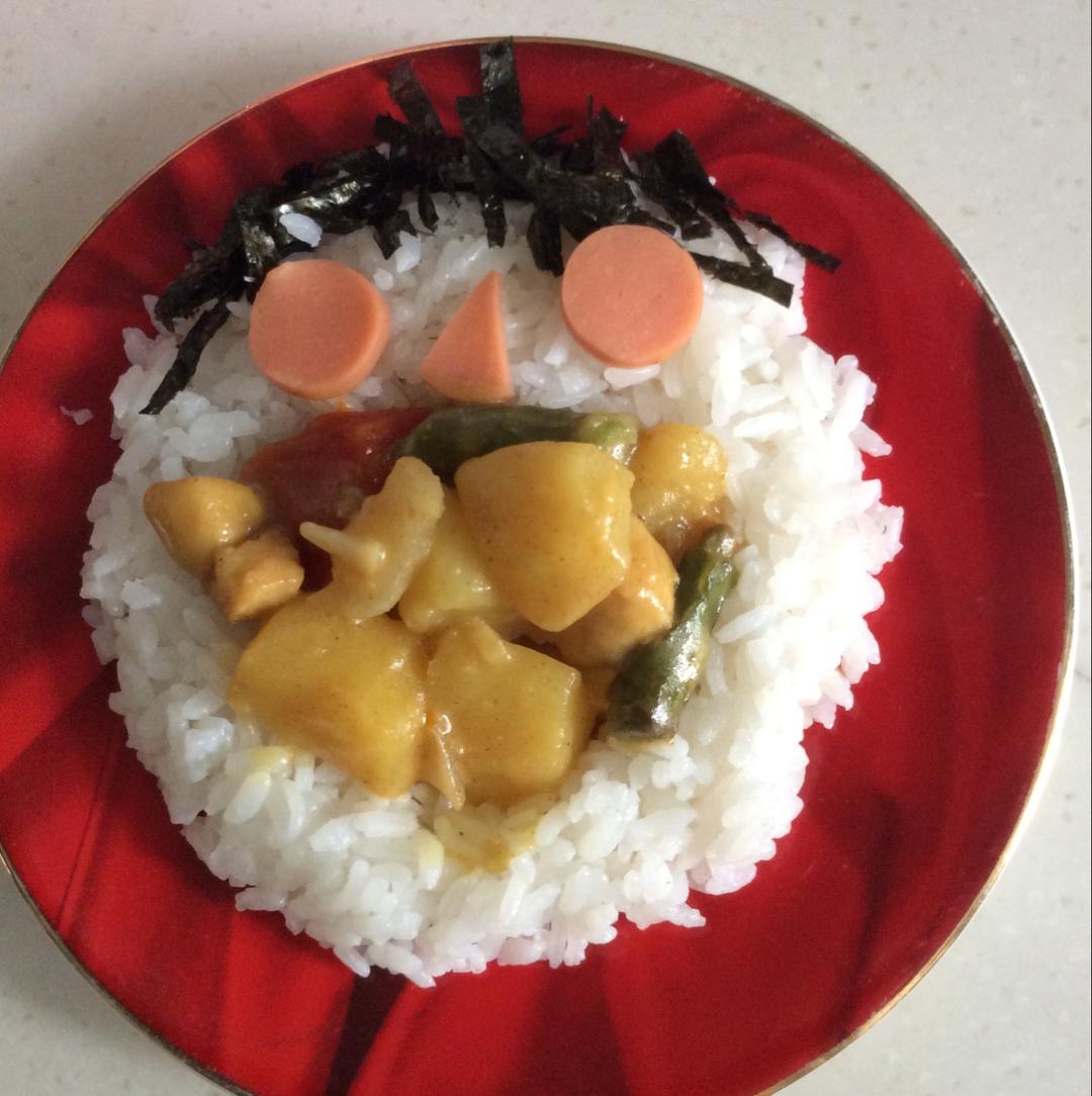 大嘴宝宝咖喱饭