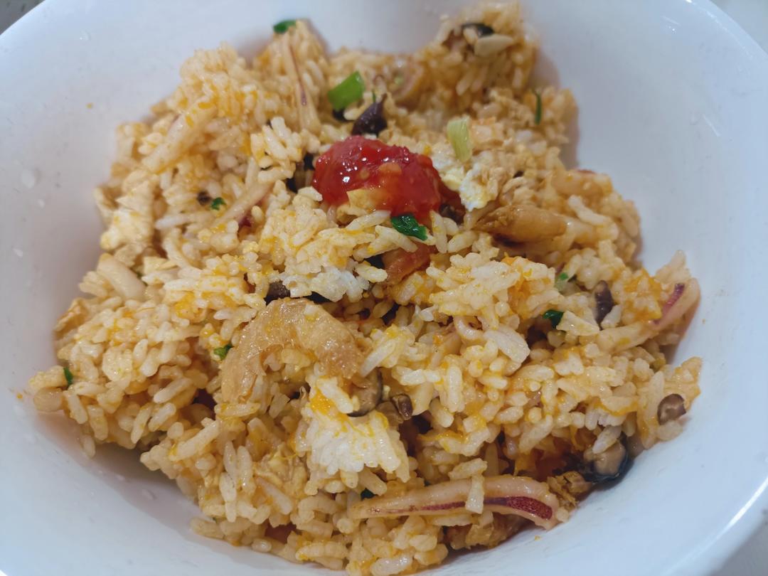 美味到不行的南瓜饭