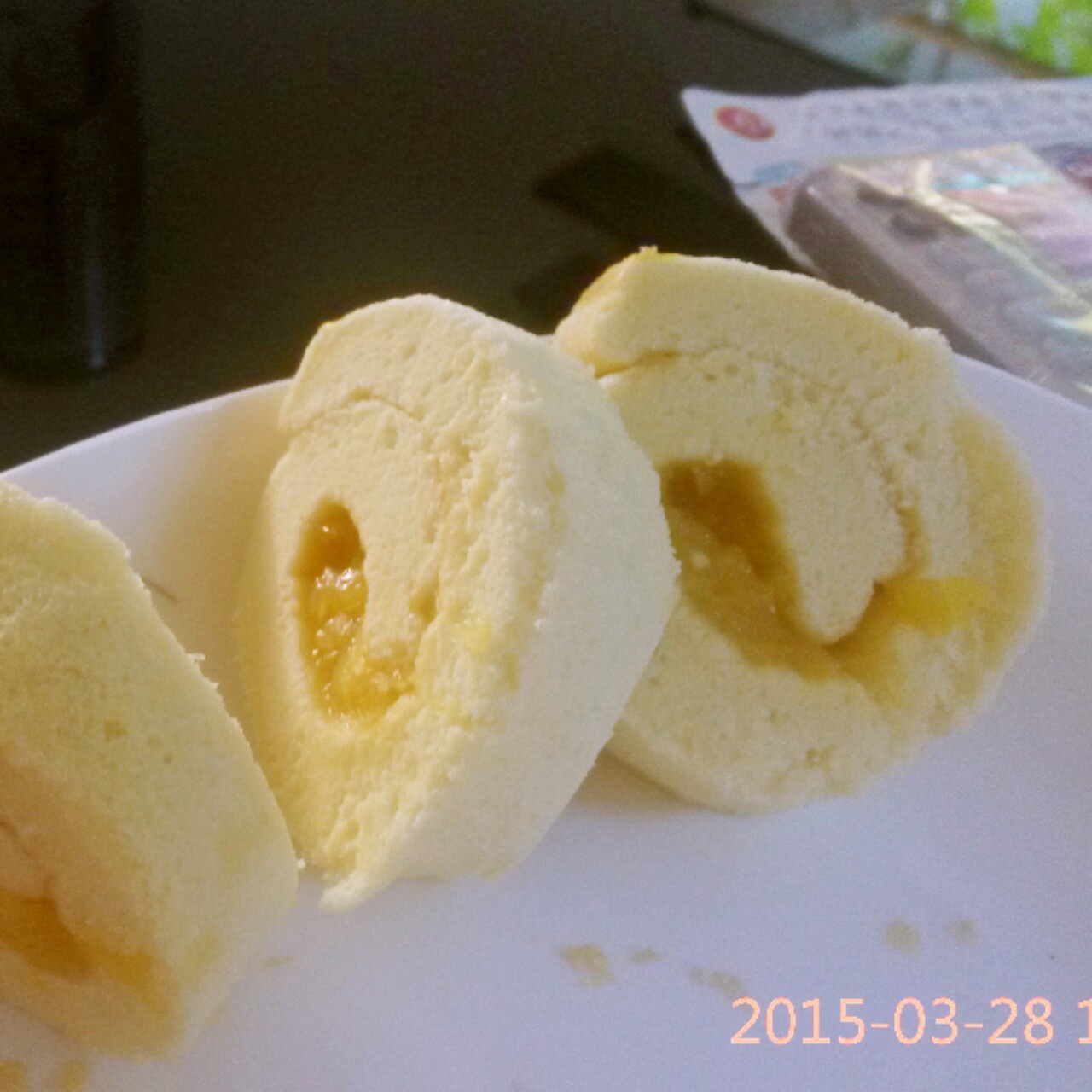 戚风蛋糕卷（家用30L烤箱自带烤盘之3蛋卷卷）