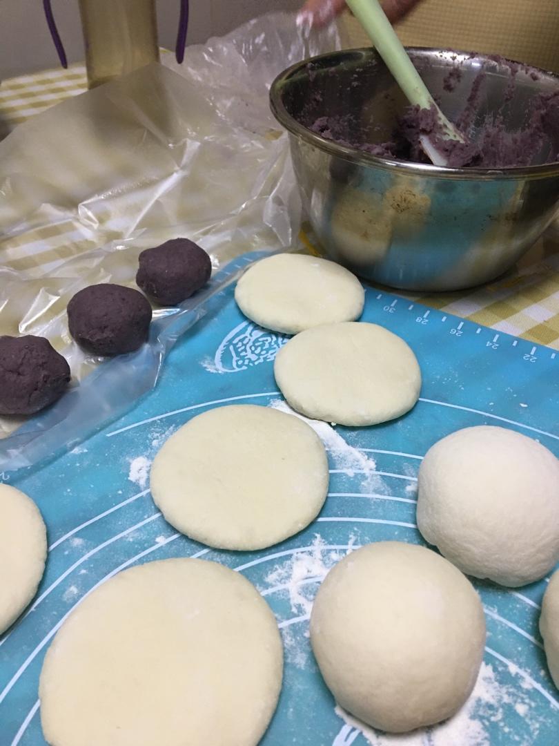 快手简易版    松软香甜   豆沙包  馒头