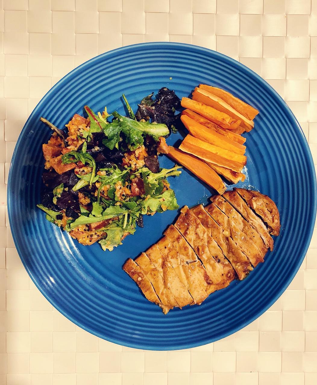 蒜香蜂蜜烤鸡胸