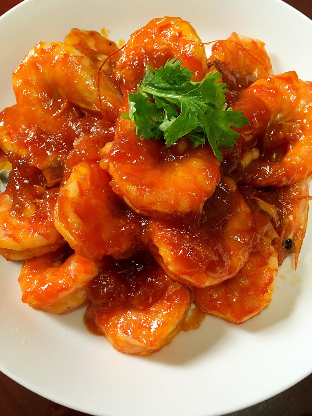 茄汁大虾的做法