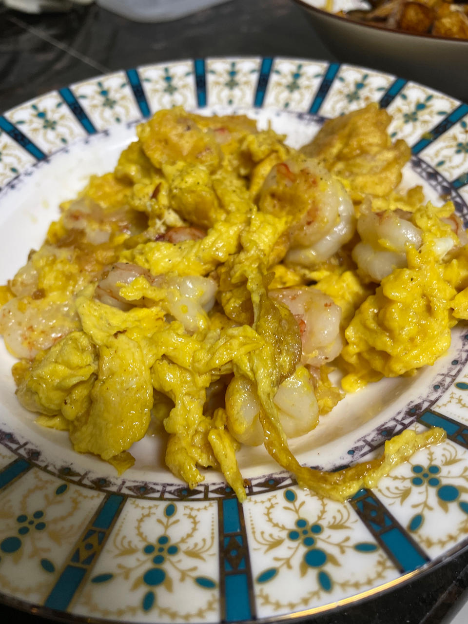 虾仁无需蛋清淀粉上浆也爽口及蛋超嫩的滑蛋虾仁