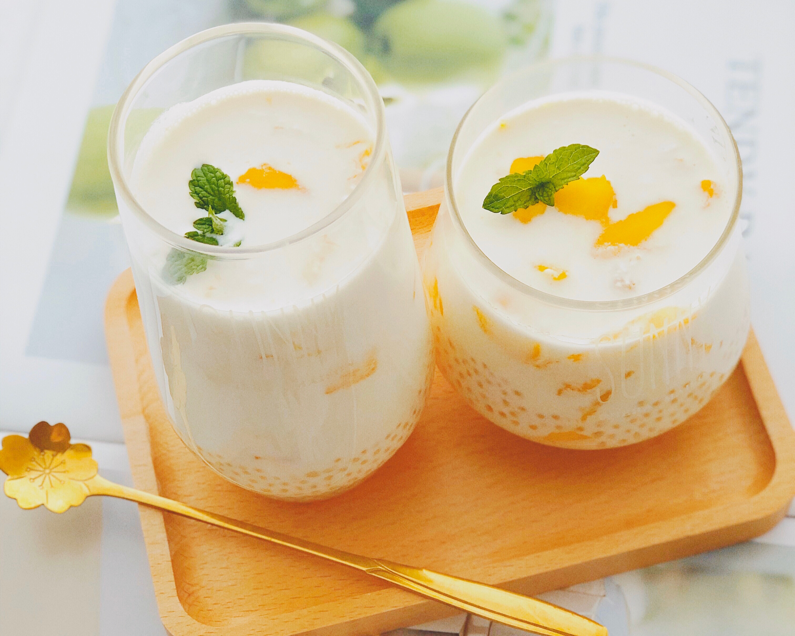 芒果🥭椰汁🥥西米露🍧周末的正确打开方式🔆🍃的做法 步骤15